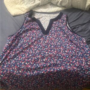 Draper James Red and White Sleeveless dress